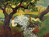 Paul Ranson Three Bathers with Irises painting